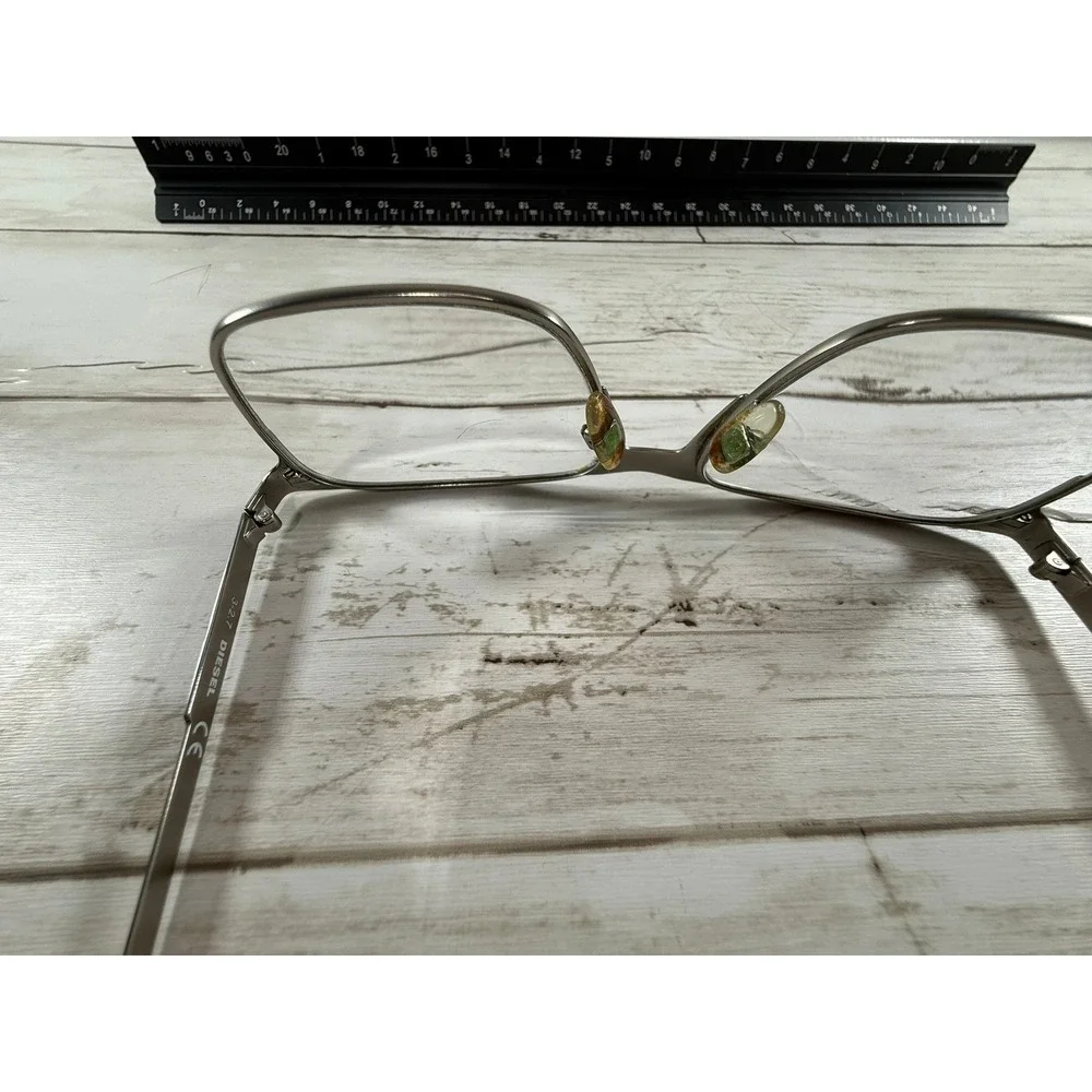 Diesel Black Silver Semi Rimless Cat Eye Eyeglasses Frames DL5200 002‎ 54-16-140